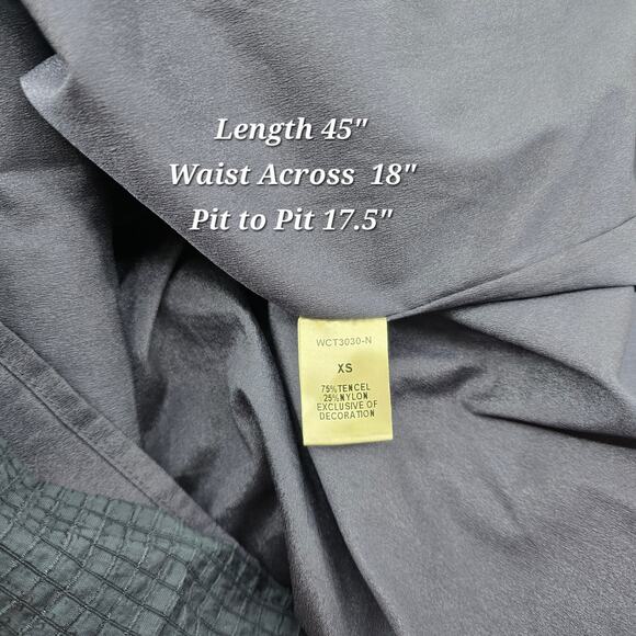 THML Navy Embroidered Puff Sleeve Textured Midi Dress XS - Picture 6 of 7